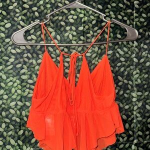 Urban Outfitters Vibrant Orange Camisole